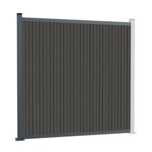 WPC fence set VERTIKAL with post 1850mm AURORA grey_1