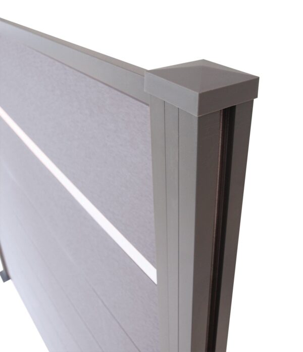 WPC fence set with post 1850mm KASANDRA anthracite_4