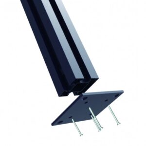 WPC fence set with post 1850mm KASANDRA anthracite HEXAGON_2