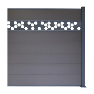 WPC fence set with post 1850mm KASANDRA anthracite HEXAGON_1
