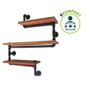 Wall shelf SNAKE redbrown - 014_1
