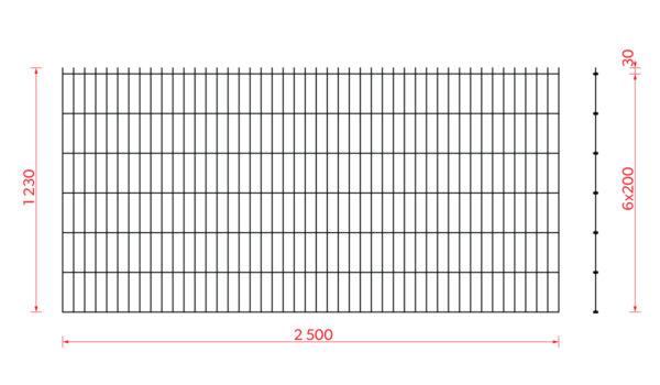 Welded panel 2500x1230mm D5/4/5mm black matte_6