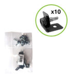 Weldmesh clip ZnPVC anthracite 10pcs_1