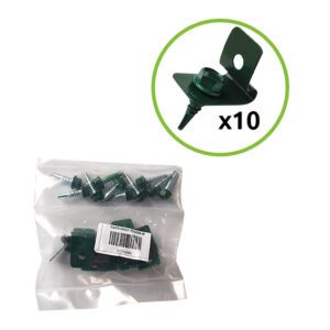 Weldmesh clip ZnPVC green 10pcs_1
