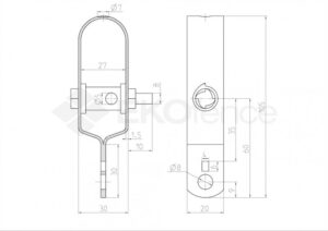 Wire tensioner ZnPVC anthracite_2