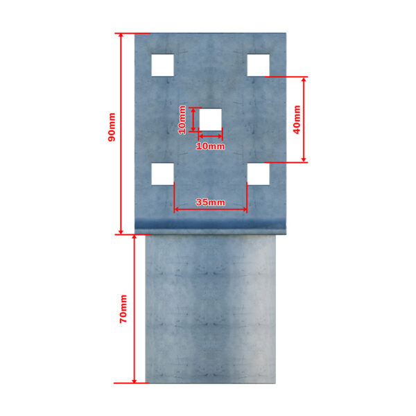 ground screw extension Zn "L" 70x70x90x60mm_4