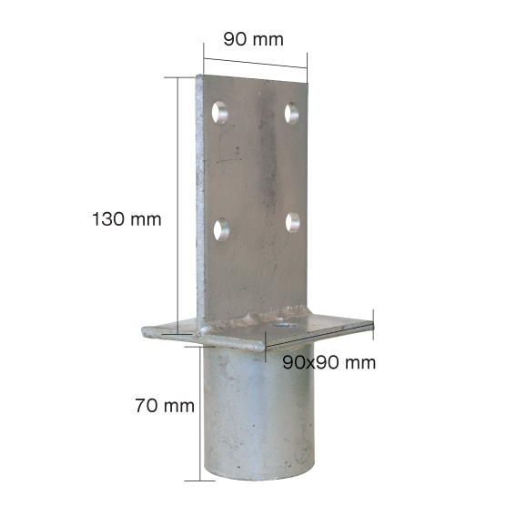 ground screw extension Zn "T" 90x90x130x60mm_1