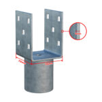 ground screw extension Zn "U" 70x70x90x60mm_2