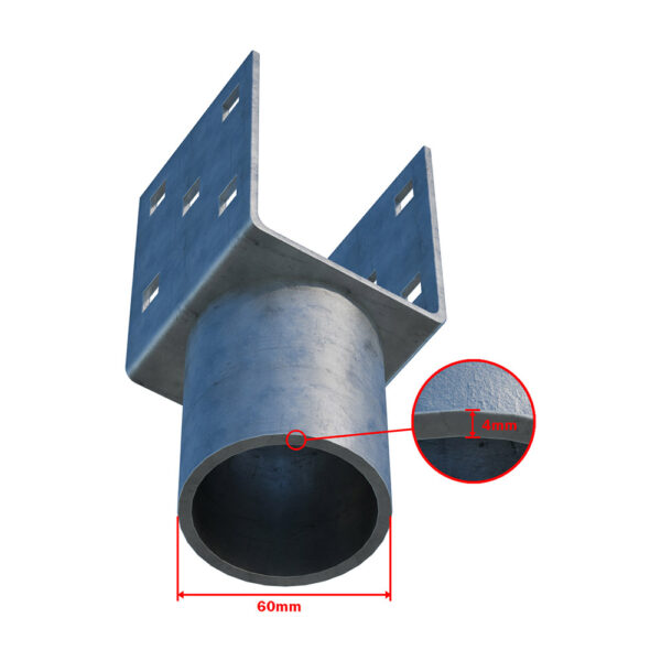 ground screw extension Zn "U" 70x70x90x60mm_3