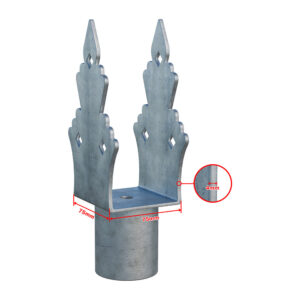 ground screw extension Zn "U" 75x75x165x60mm_2