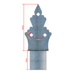 ground screw extension Zn "U" 75x75x165x60mm_4