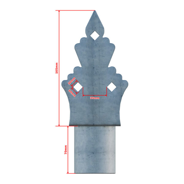 ground screw extension Zn "U" 75x75x165x60mm_4