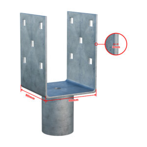 ground screw extension Zn "U" 90x90x120x52mm_2