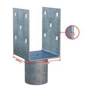 ground screw extension Zn "U" 90x90x120x60mm_2
