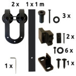 sliding barn door hardware - mini - "Arcus"_1
