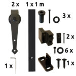 sliding barn door hardware - mini -  "Gladio"_1