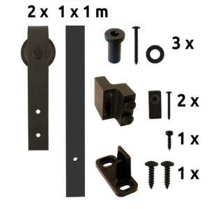 sliding barn door hardware - mini - "Klasiko"_1