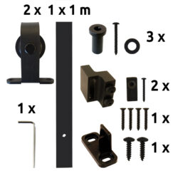 sliding barn door hardware - mini - "Siera"_1