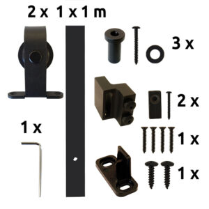 sliding barn door hardware - mini - "Siera"_1