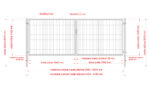 Double Wing  gate Square ZnPVC 4000x1500mm, 80x80mm black - Image 2