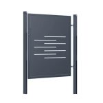 Design single gate LINE 1000x1200mm with posts anthracite matt