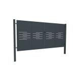 Design double gate LINE 3800x1800mm with posts anthracite matt