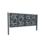 Design double gate HALEN 3800x1200mm with posts anthracite matt