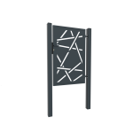 Design single gate HALEN 1000x1800mm with posts anthracite matt