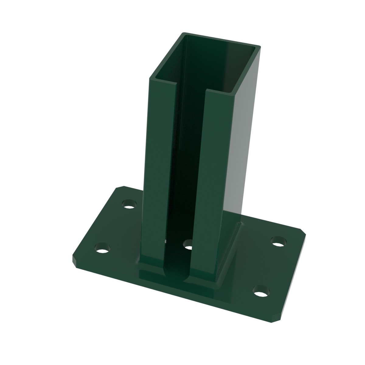 E002179_1 Post base ZnPVC 60x80mm green - Image 1