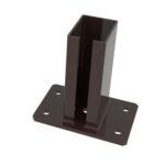 Post base ZnPVC 60x80mm brown