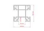 Aluminum post 50x50mm, 1500mm, anthracite - Image 2