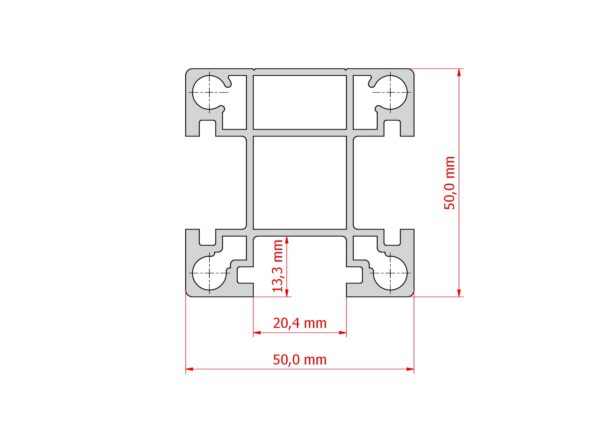 Aluminum post 50x50mm, 1500mm, anthracite - Image 2