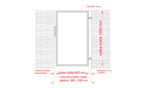 Frame for single-wing gate 1000x1500mm aluminum brown - Image 2