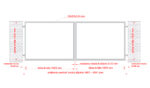 Frame for double-wing gate 4000x1500mm aluminum brown - Image 2