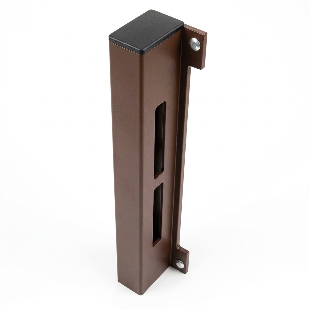 E002187_1 Wicket stop with plug, 50mm, AL brown - Image 1