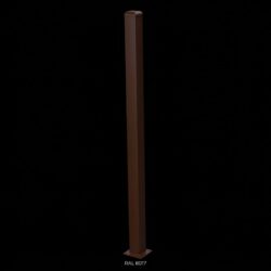 Aluminium post 100x100mm with base 2000mm brown