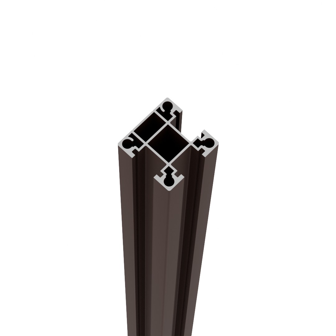 E002264_1 Aluminum post 50x50mm, 1500mm, brown - Image 1