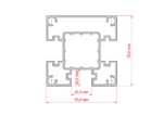 Aluminum post 70x70mm, 1850mm, brown - Image 2