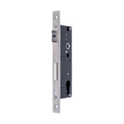 Mortise Lock L/R 25/85/22mm, stainless steel face, Round/Square