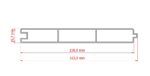 Aluminium profile 166x19,7x1830mm, anthracite - Image 2